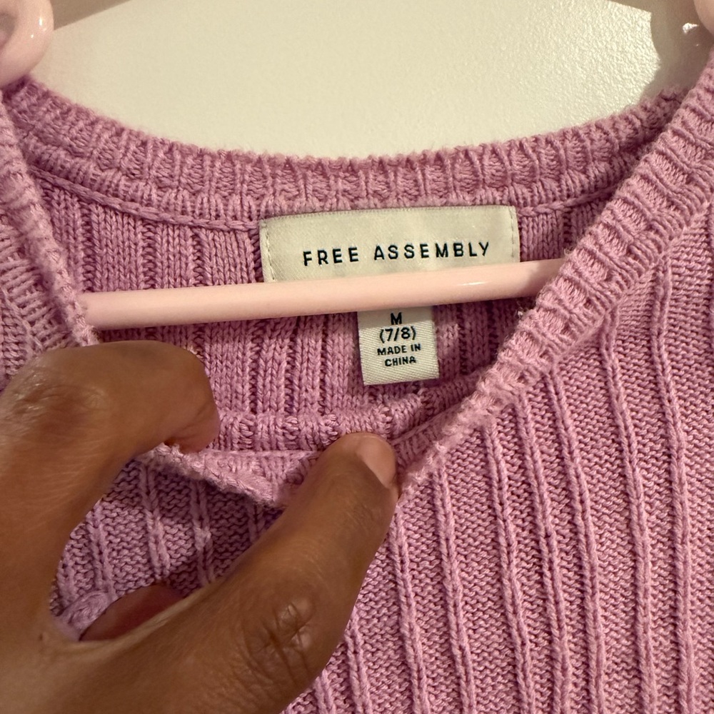 Pink Ribbed kids matching Set - Picture 3 of 3